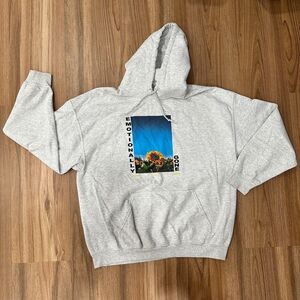 Civil Regime Gray Pullover Hoodie Size XL Emotionally Gone Sunflowers